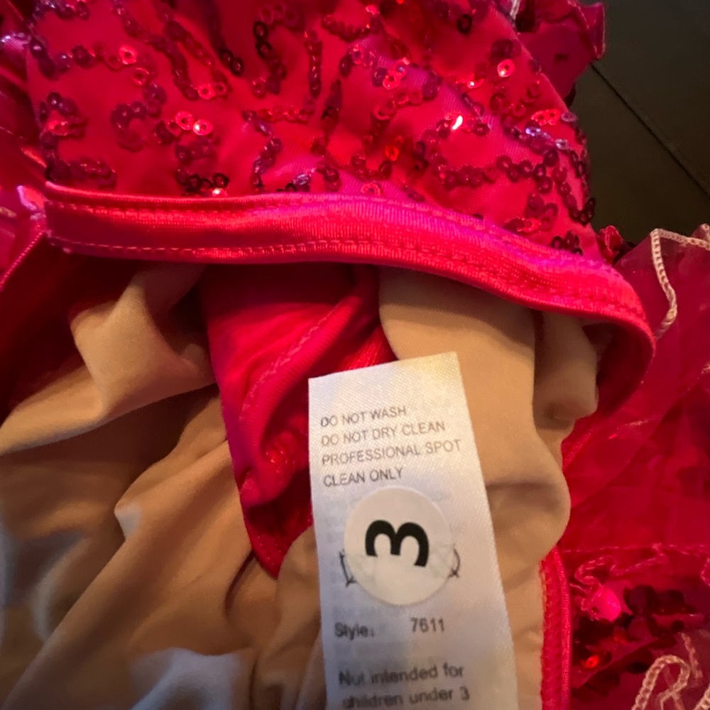 Weissman Dance Costume Pink Ruffles size 14 - Picture 4 of 8